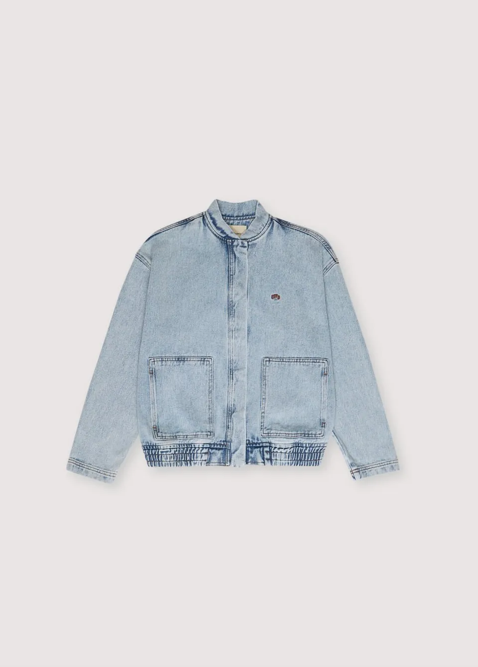 The New Society Chios Teen Bomber giacca 12 anni denim cotone