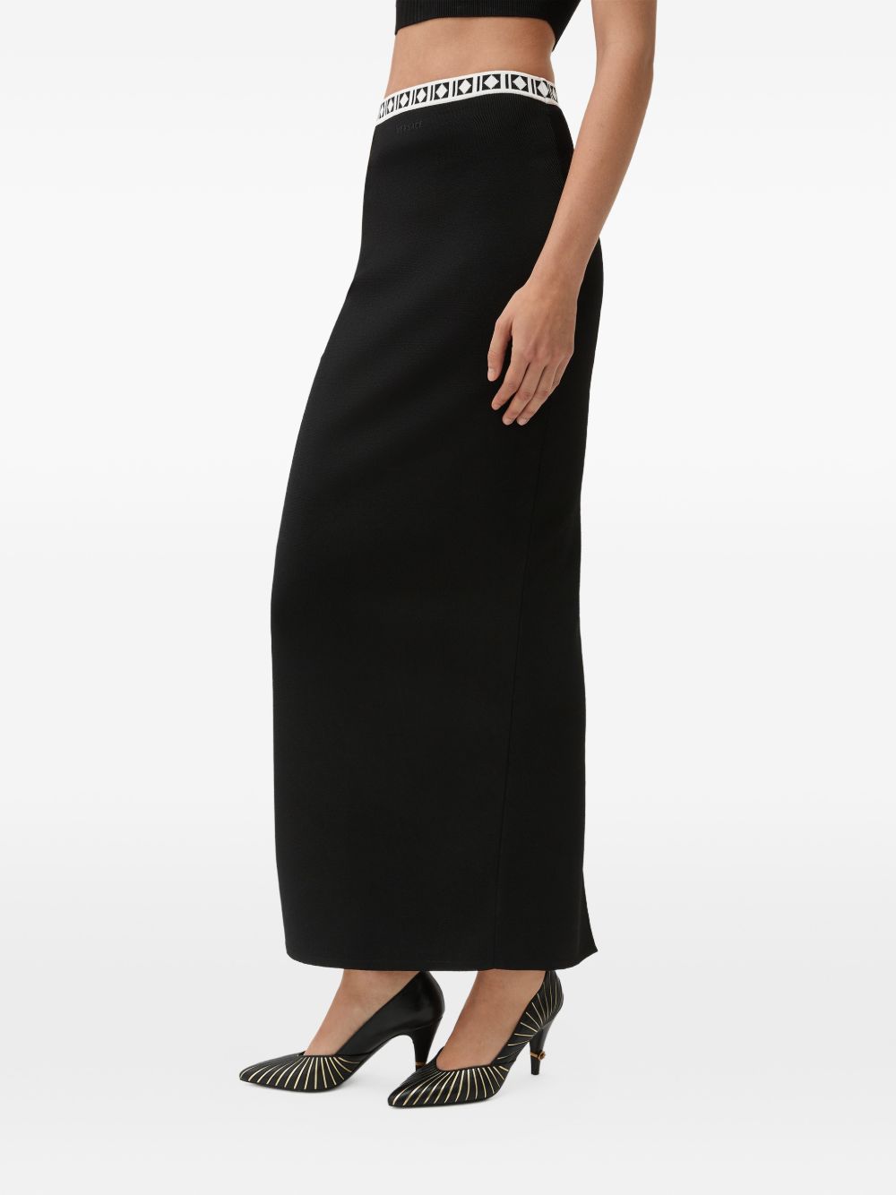 Versace 1025355 gonna lunga nera donna