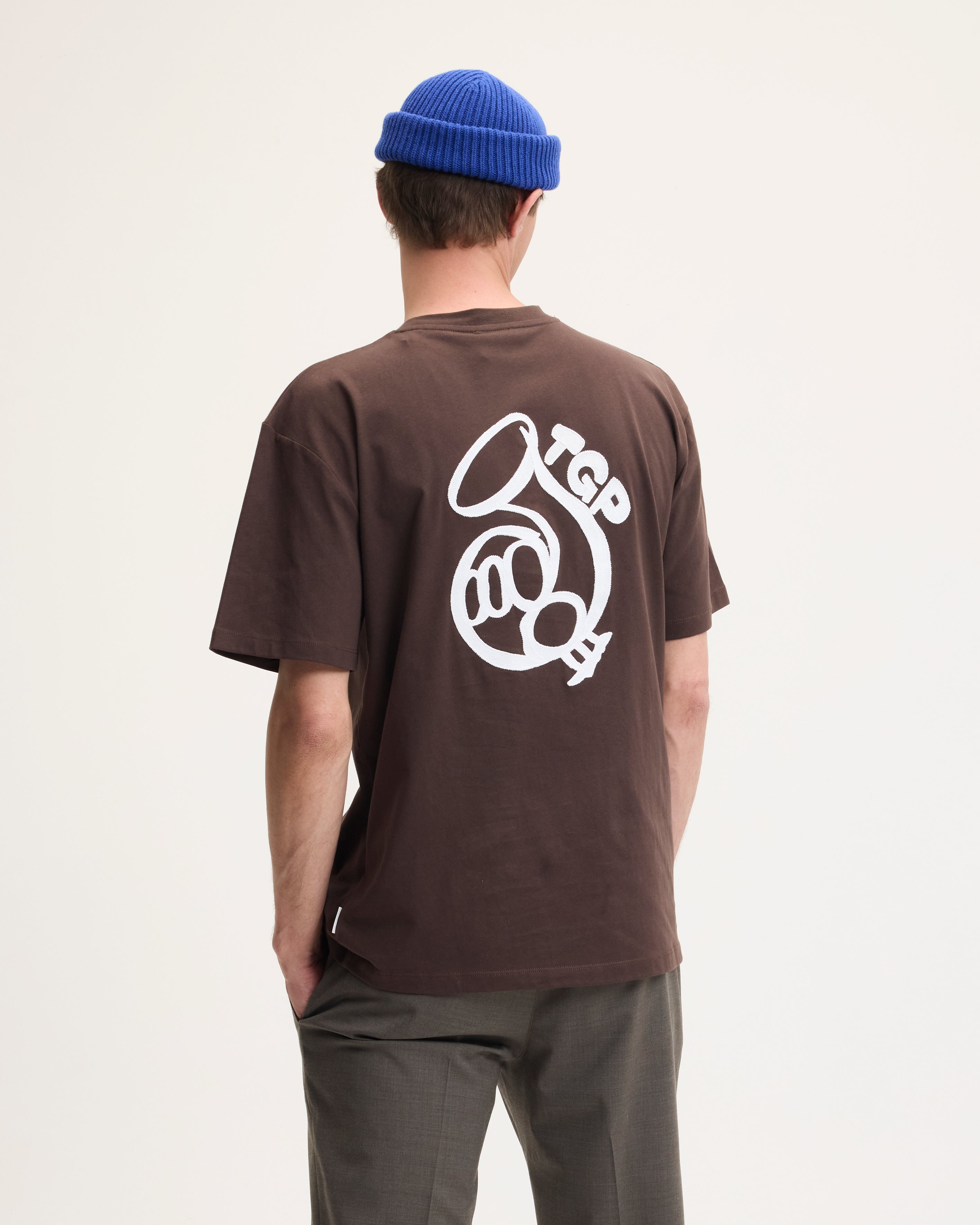 GOODPEOPLE Took Artwork Tee t-shirt marrone cotone