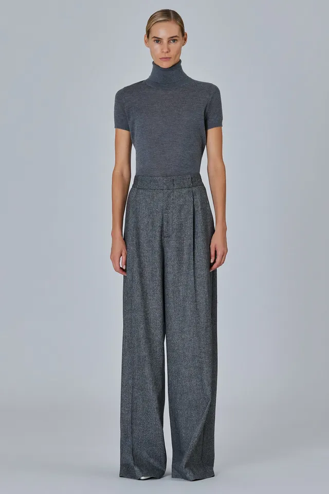 Sa Su Phi Bogart pantaloni flanella cashmere vita alta
