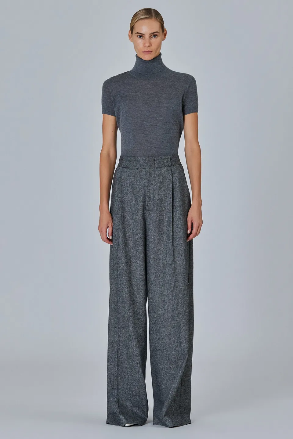Sa Su Phi Bogart pantaloni flanella cashmere vita alta