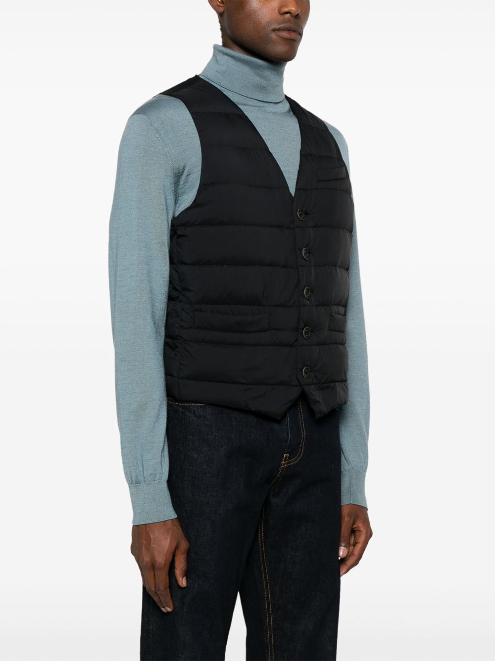 Herno PI002ULE gilet uomo nero