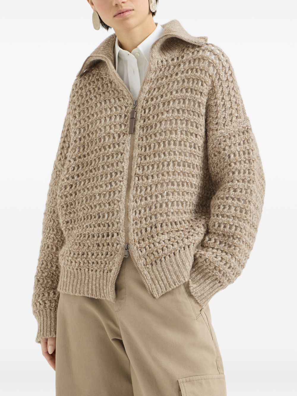 Brunello Cucinelli MGO378806 cardigan beige donna XS-M