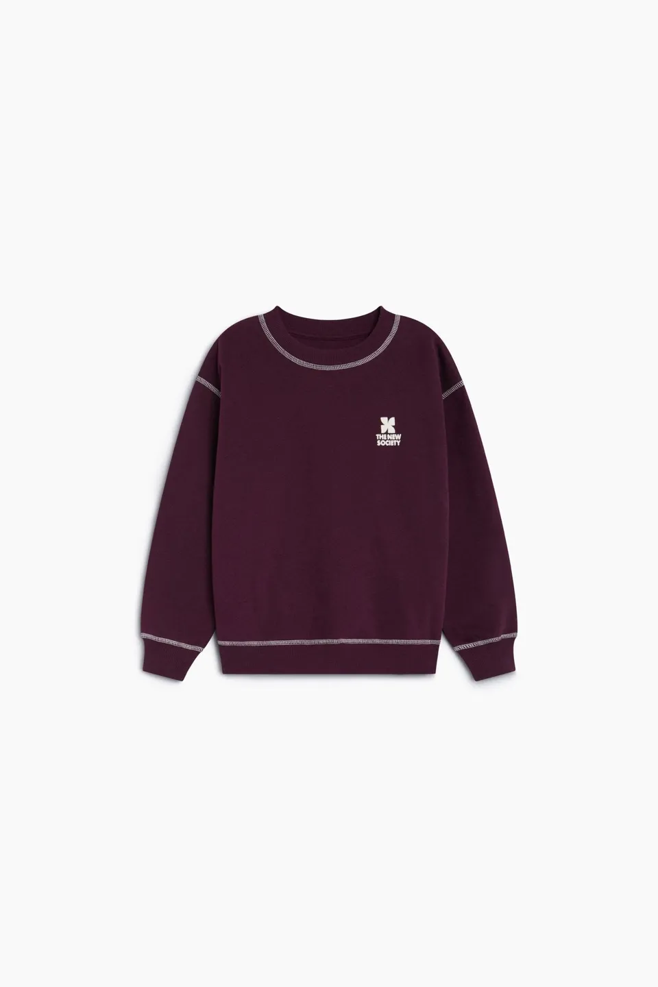 The New Society TNS Logo Special felpa bordeaux cotone