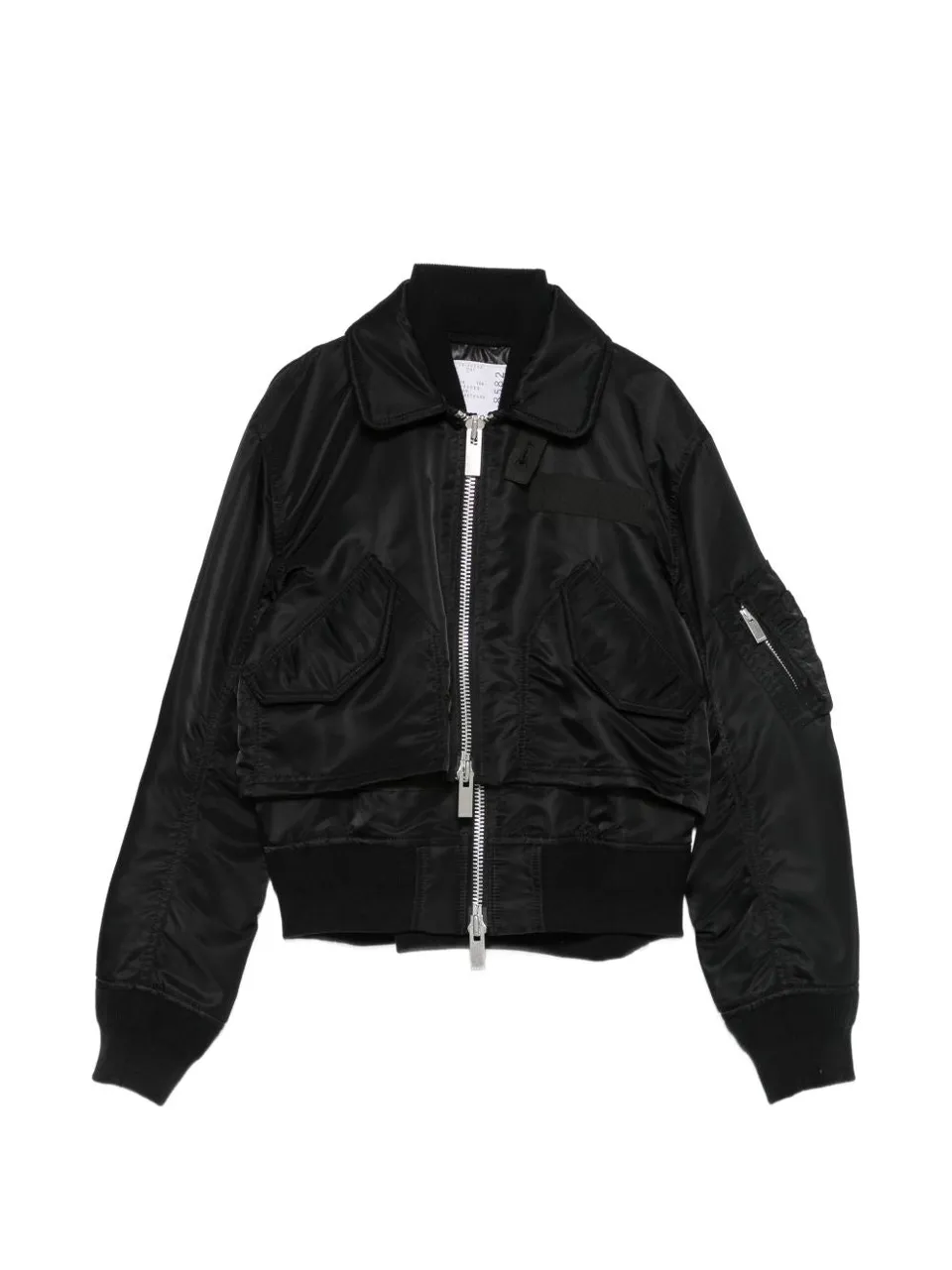 Sacai 26-08582 bomber donna nero invernale