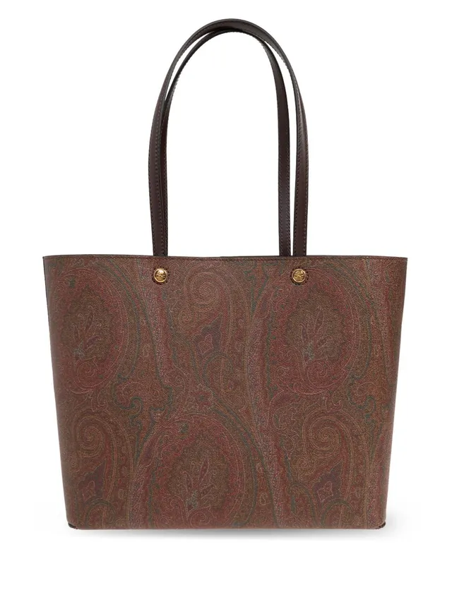 Etro WP1D0024 borsa a mano marrone made in Italy