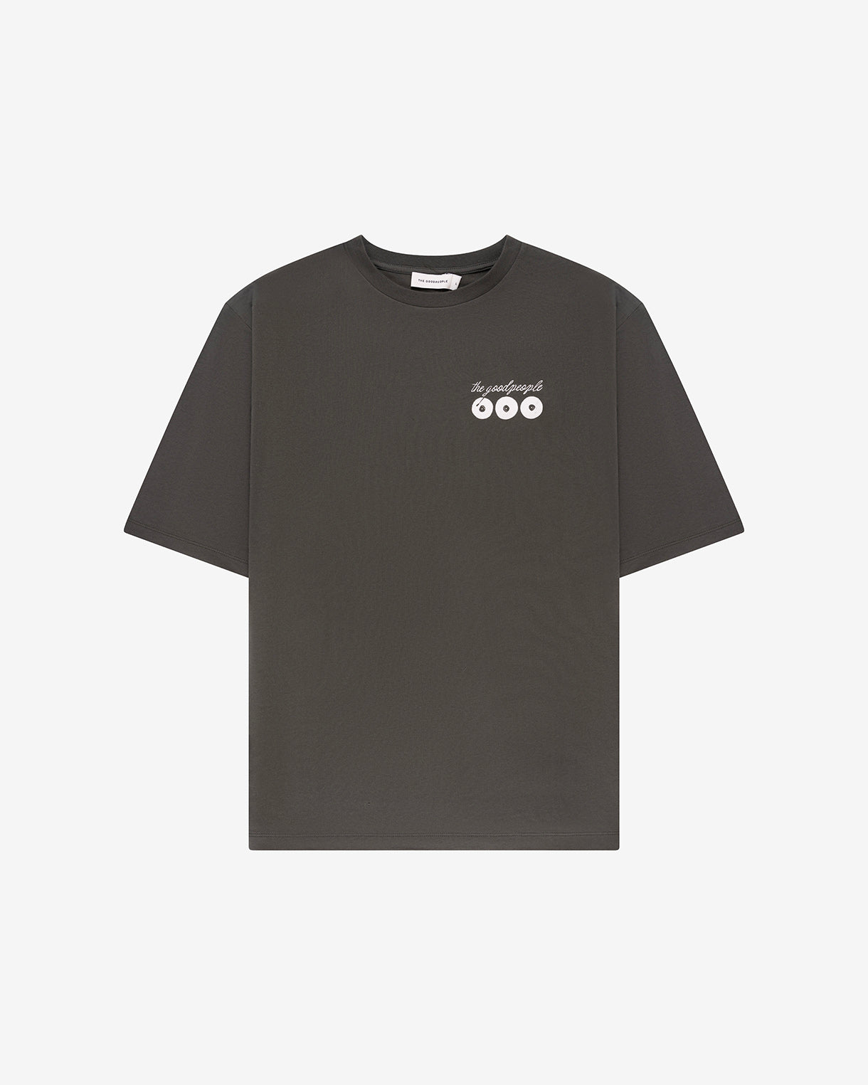 GOODPEOPLE Tuur t-shirt verde scuro cotone con stampa