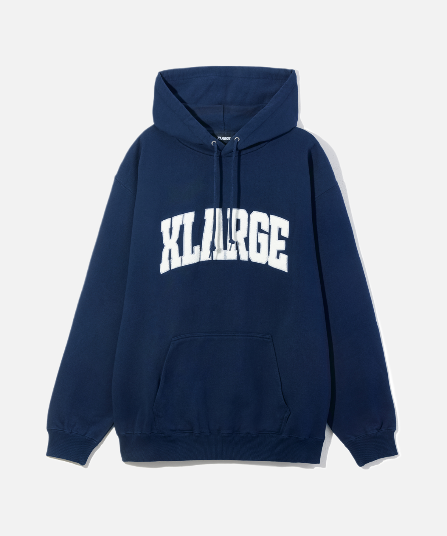 X-Large Chenille Logo felpa cappuccio nera cotone