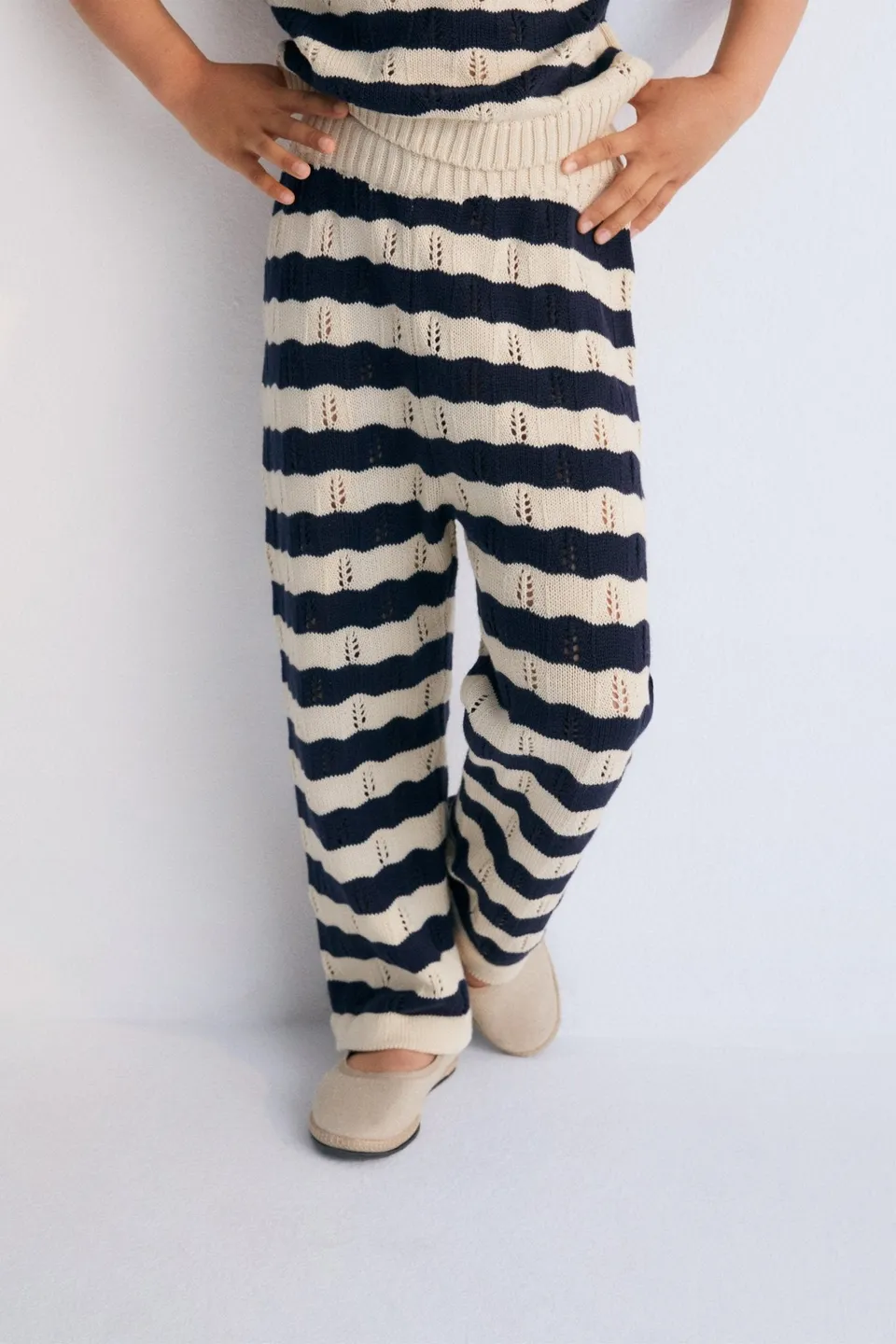 The New Society Marina Pant pantaloni blu navy cotone bio