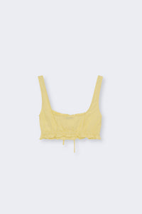 THE NEW SOCIETY Amaryllis Top 2 top Soft Lemon lino