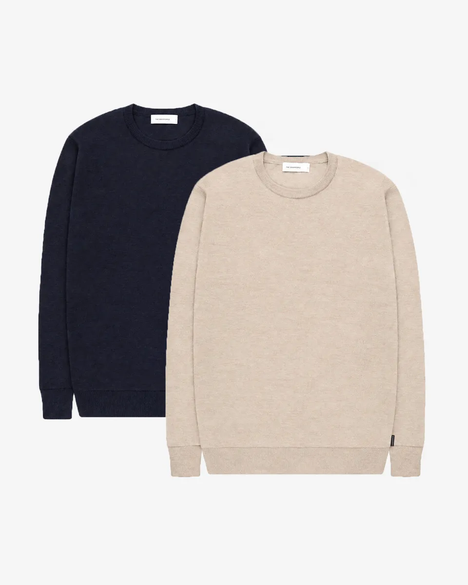 GOODPEOPLE Essential Merino Duo Mixed maglione lana 2 pezzi