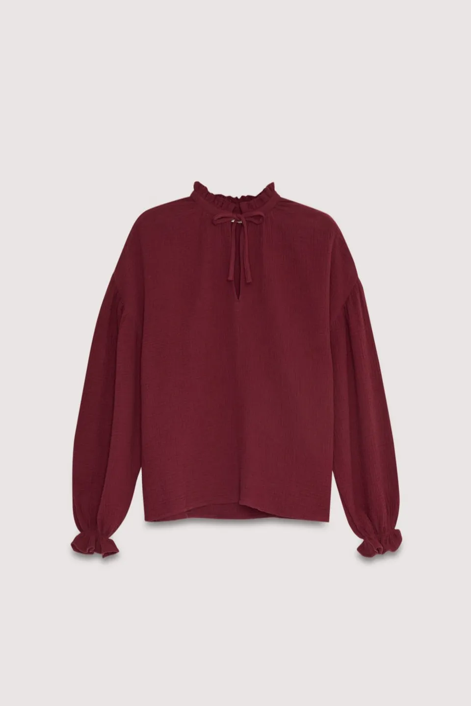 The New Society Olivia Blusa Donna Prugna Cotone