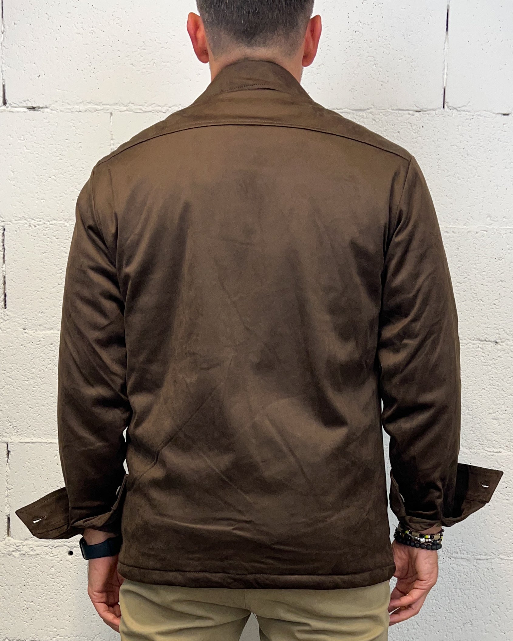 Gianni Lupo Suede giacca marrone regolare