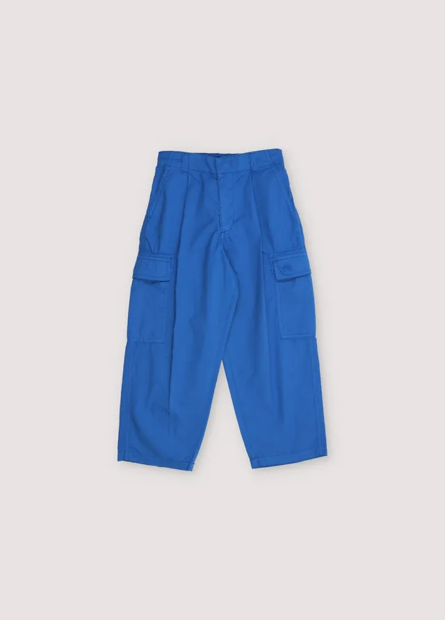 The New Society Tripoli Cargo pantaloni bimbo cobalto 6 anni cotone