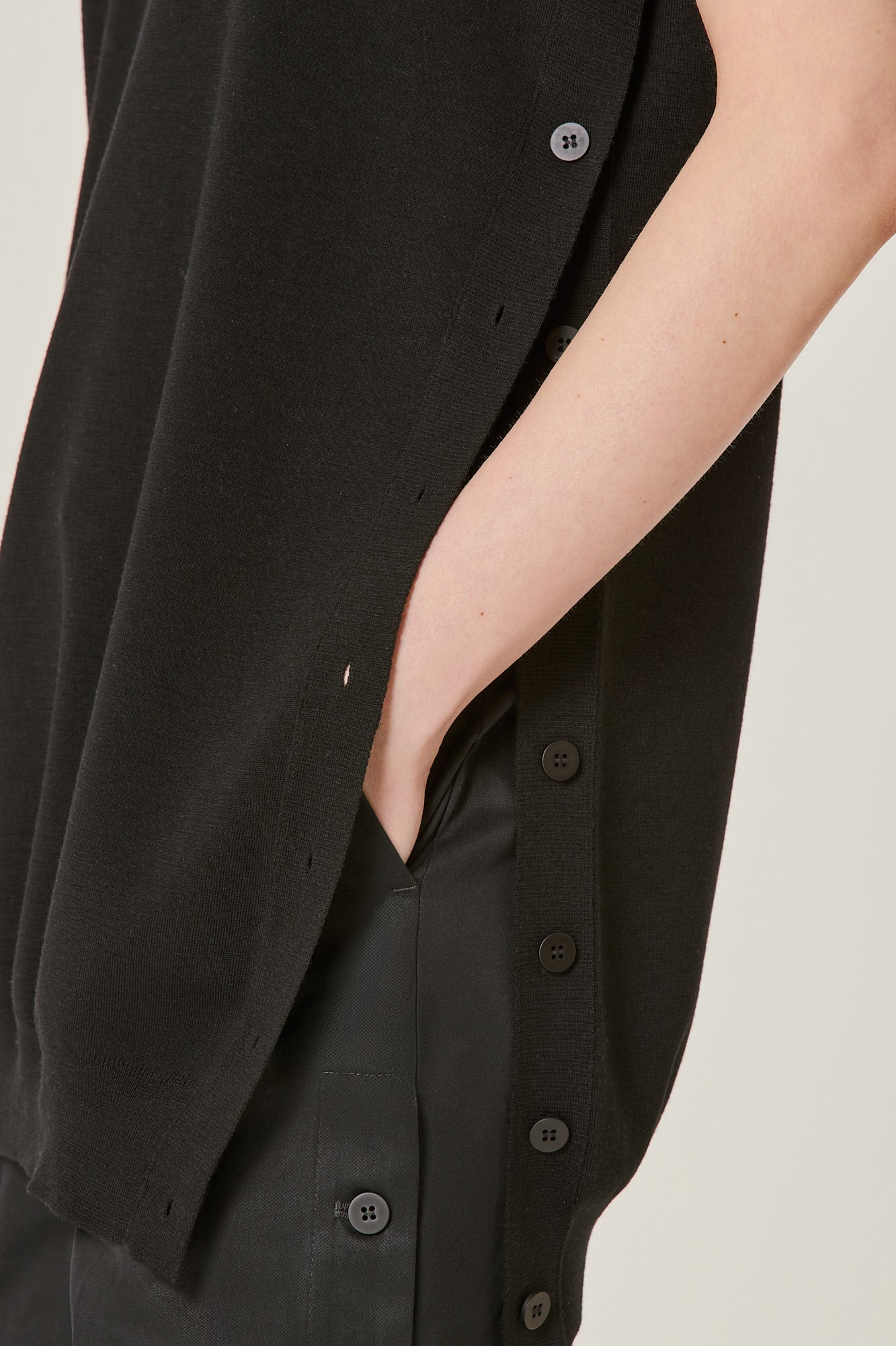 Sa Su Phi cardigan senza maniche gilet lana con zip donna