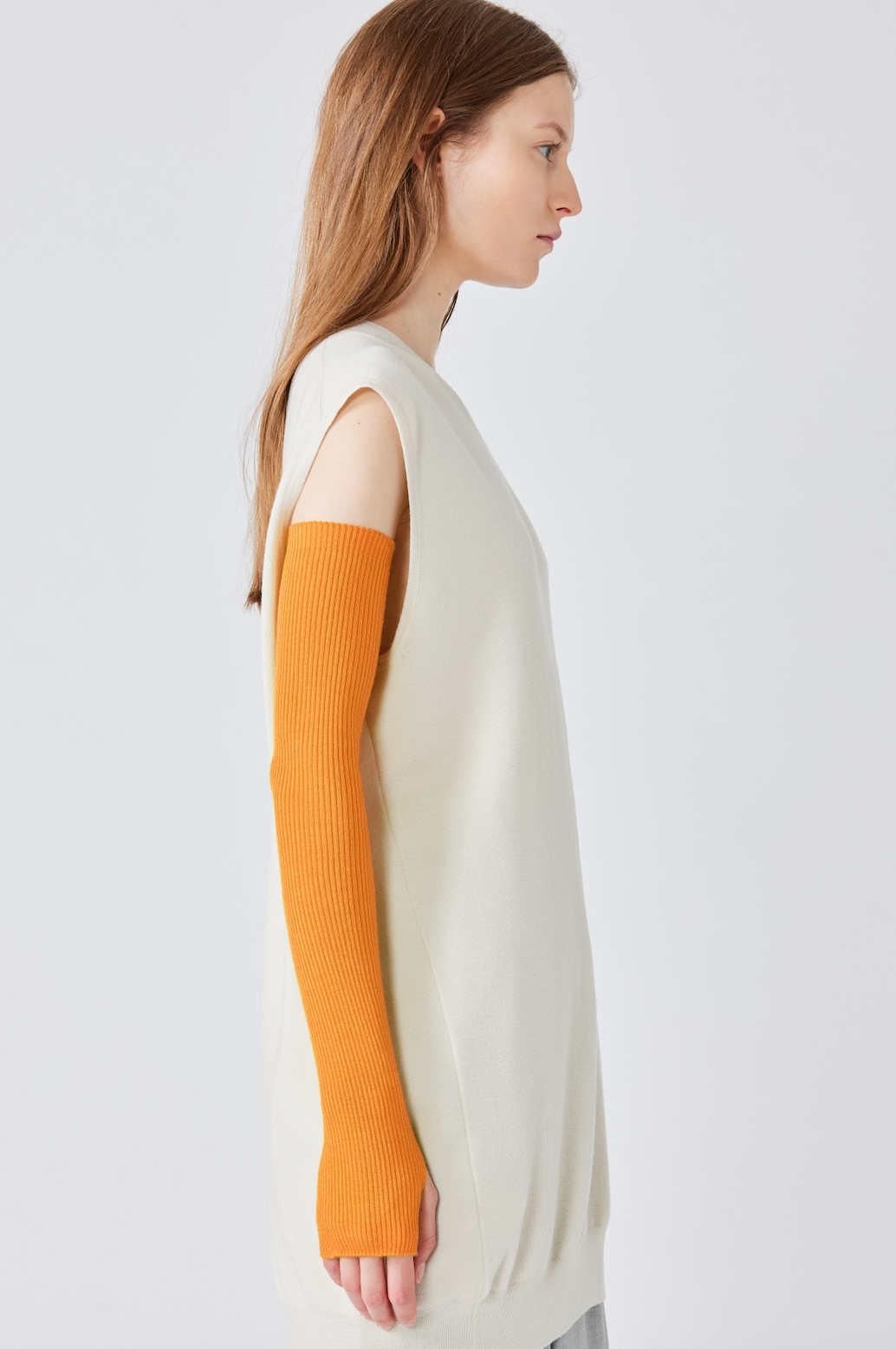 Sa Su Phi Cash Silk guanti cashmere seta arancione