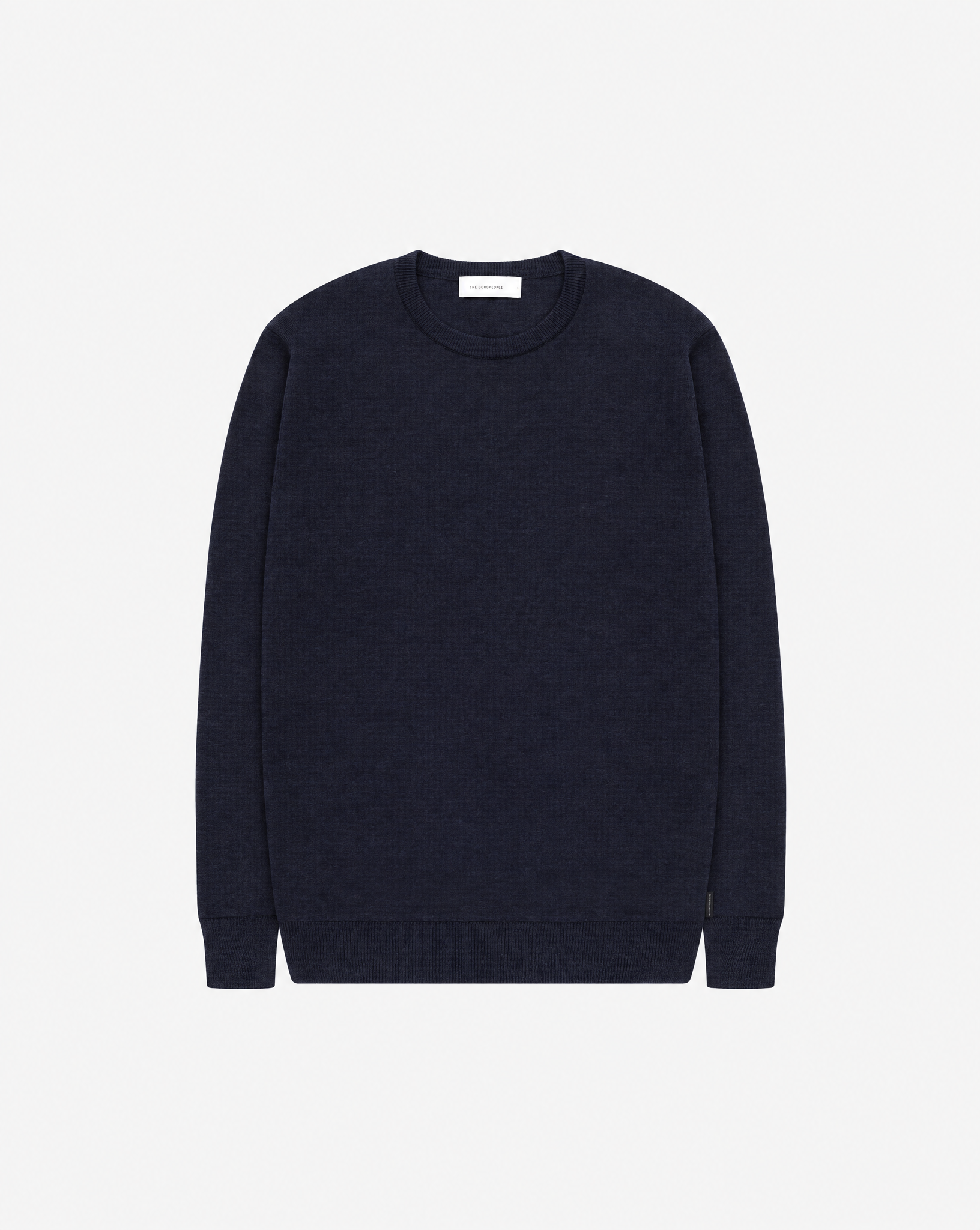 Goodpeople Essential Merino Knit maglione lana blu navy
