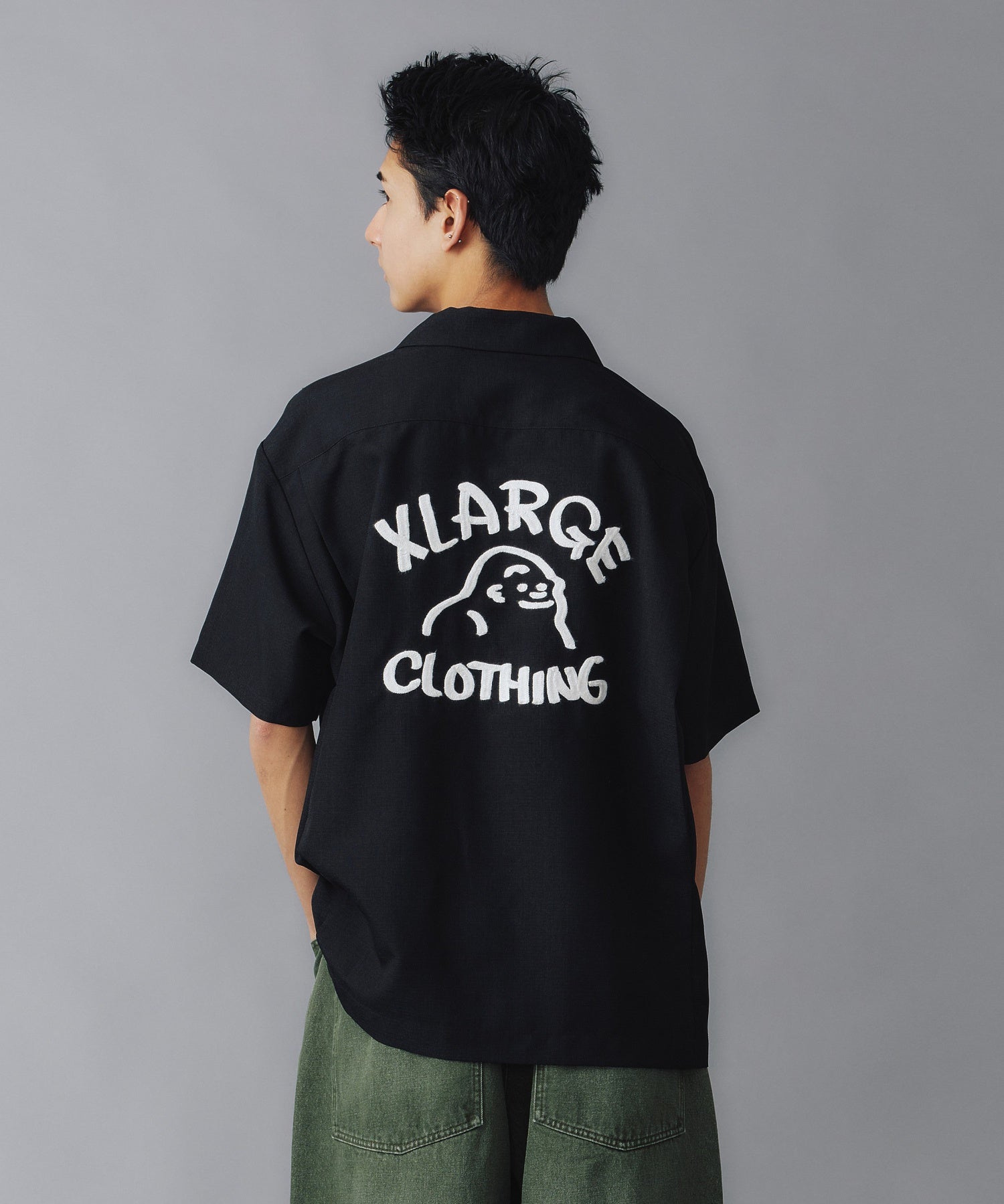 X-Large Drawing OG S/S Work Shirt camicia nera manica corta
