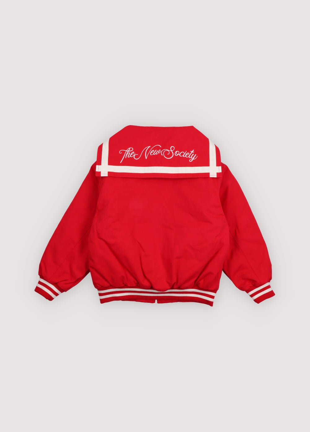The New Society Buttercup giacca bimbi rossa cotone bomber