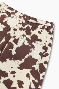 The New Society Dakota Cow Print pantaloni denim cotone BCI