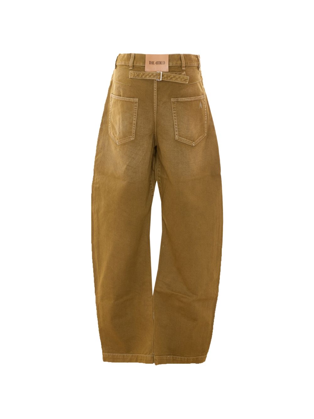 The Attico 261WCP00321 jeans donna verde gamba larga