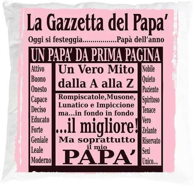 Mr. Gadgets Gazzetta del Papà cuscino 40x40 sfoderabile