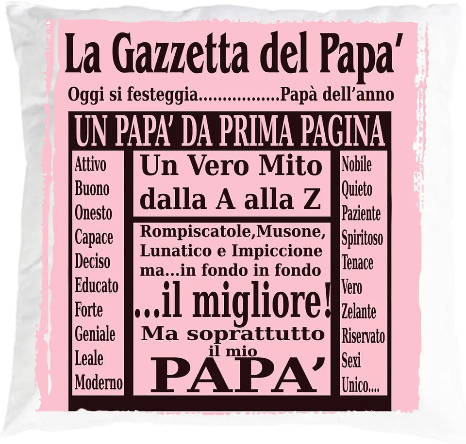 Mr. Gadgets Gazzetta del Papà cuscino 40x40 sfoderabile