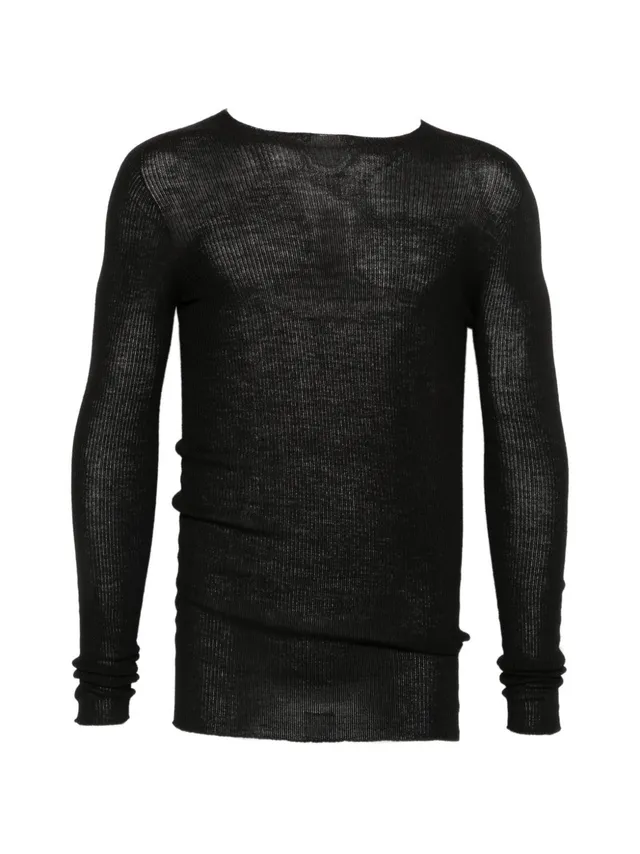 Rick Owens RU02F4637 maglia nera uomo