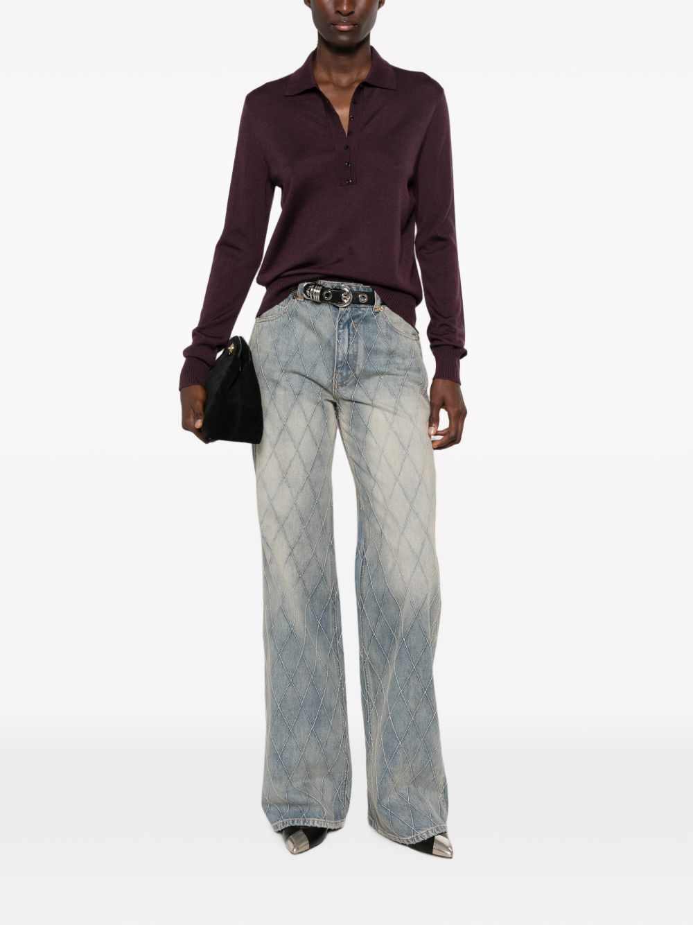 Pinko 107249 maglia viola donna