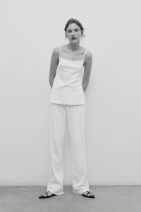 The New Society Romero pantaloni donna cotone ecru
