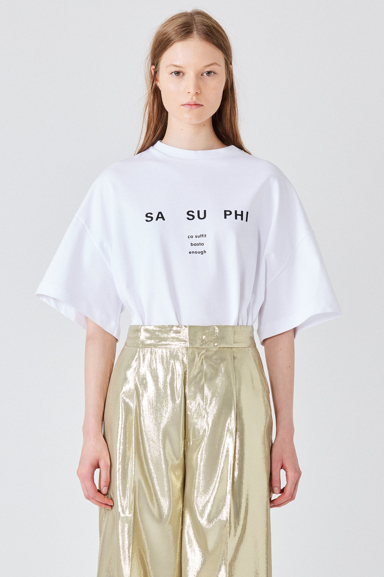 Sa Su Phi t-shirt con logo in cotone bianca