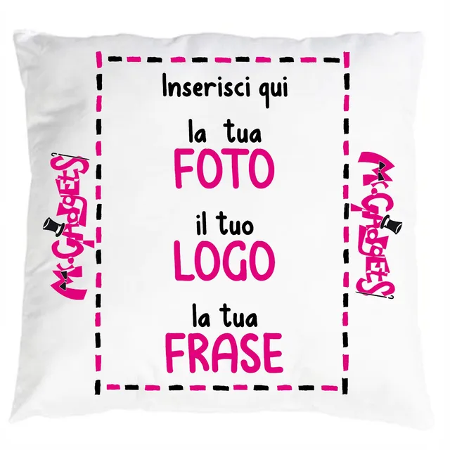 Mr. Gadgets Cuscino Personalizzabile con Foto Retro Colorato
