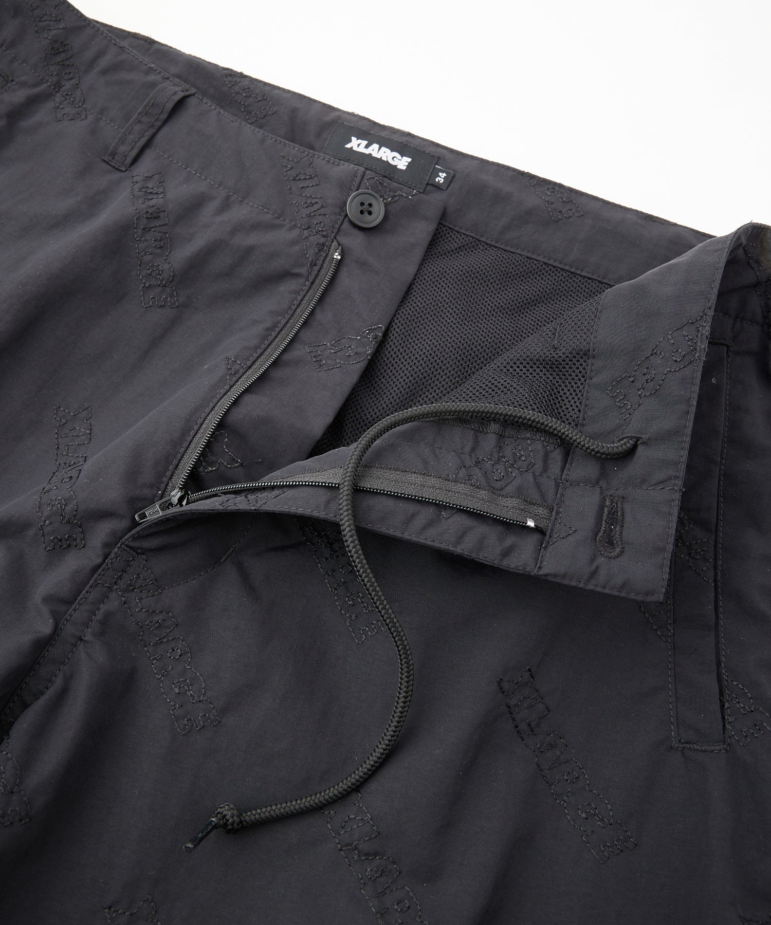 X-Large Allover Logo Pattern pantaloni nylon foderati