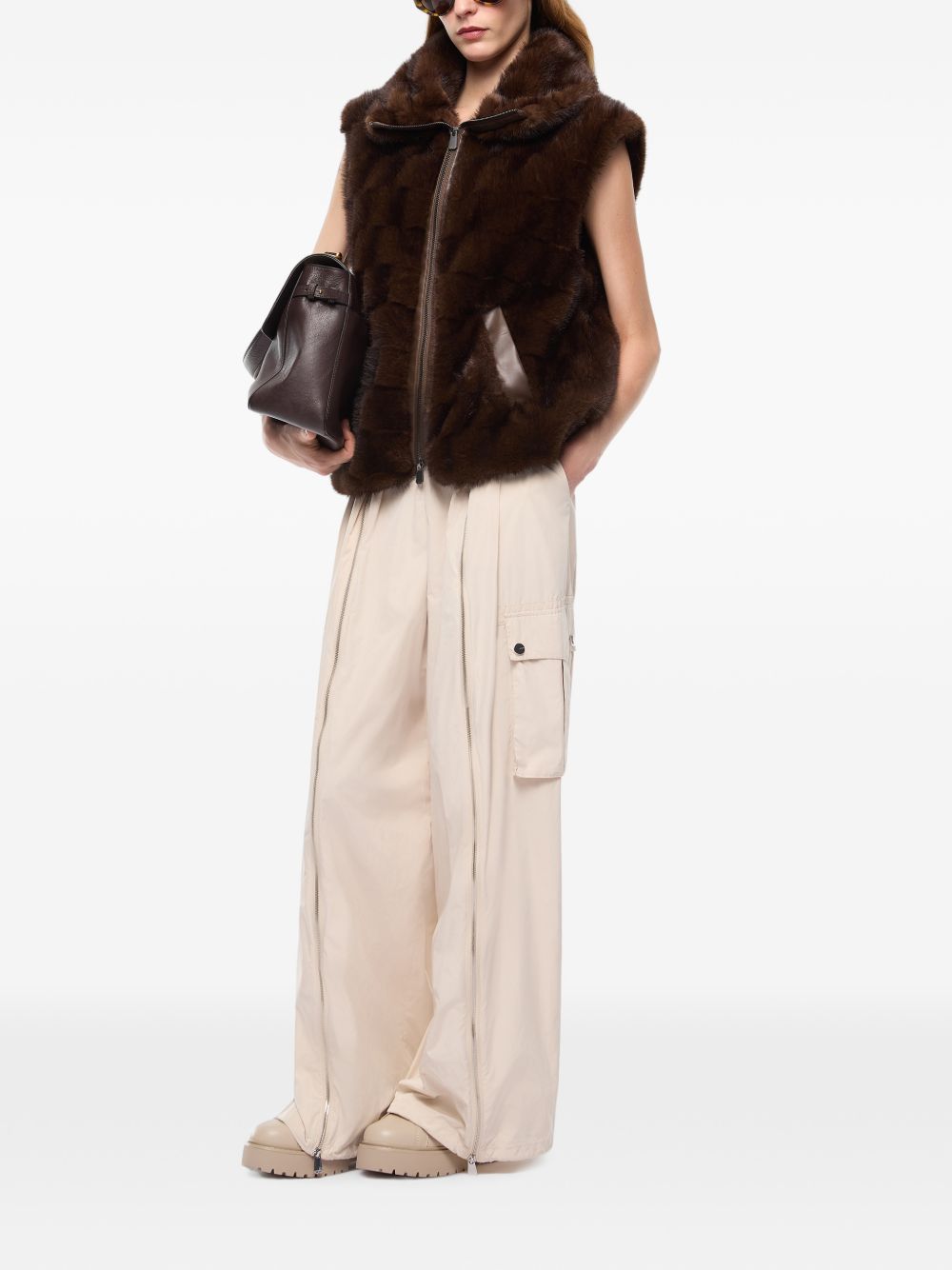 Pinko 106939A3C5M11 gilet donna marrone