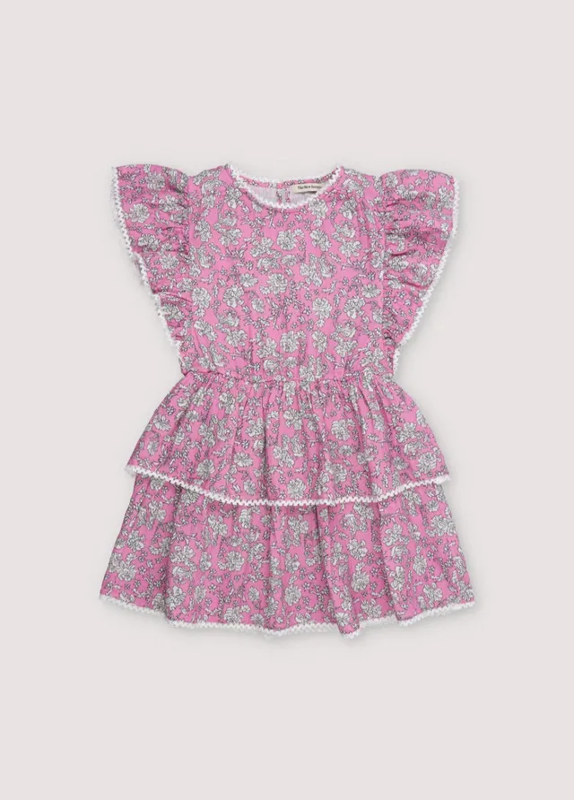 The New Society Melina Dress abito cotone rosa fiori