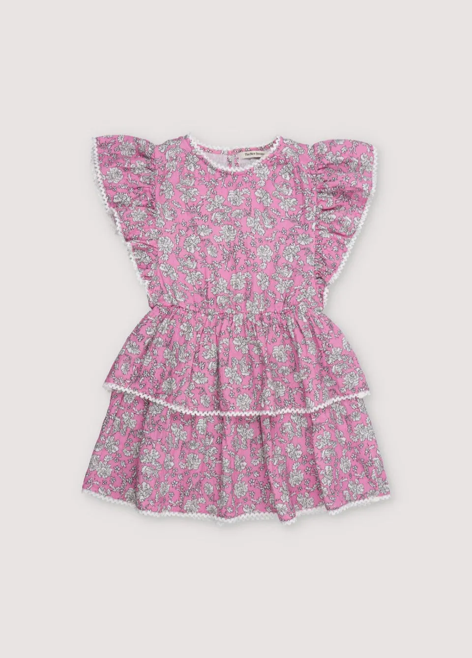 The New Society Melina Dress abito cotone rosa fiori