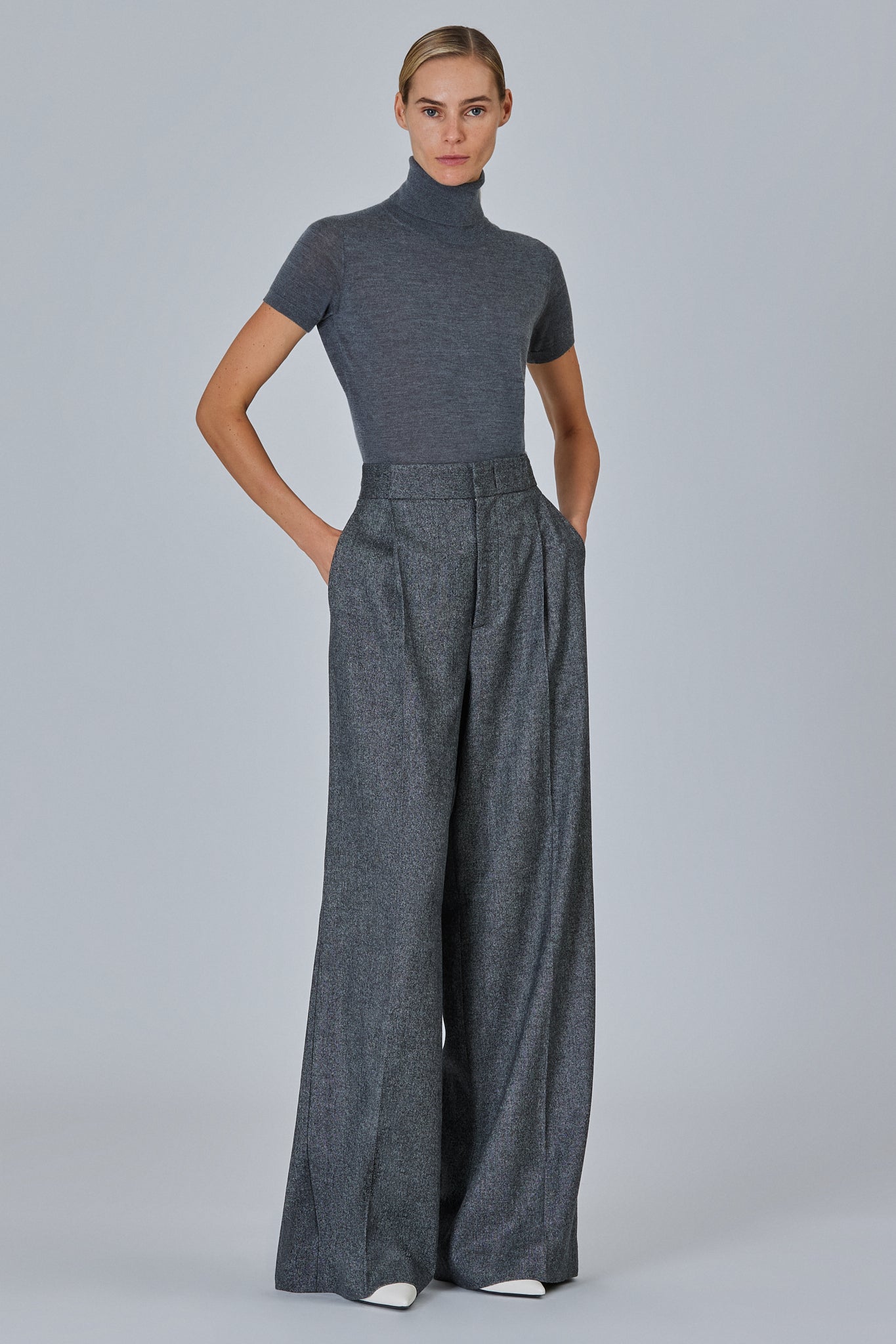 Sa Su Phi Bogart pantaloni flanella cashmere vita alta