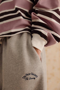 The New Society Mochi pantaloni tuta teen grigio felpa cotone