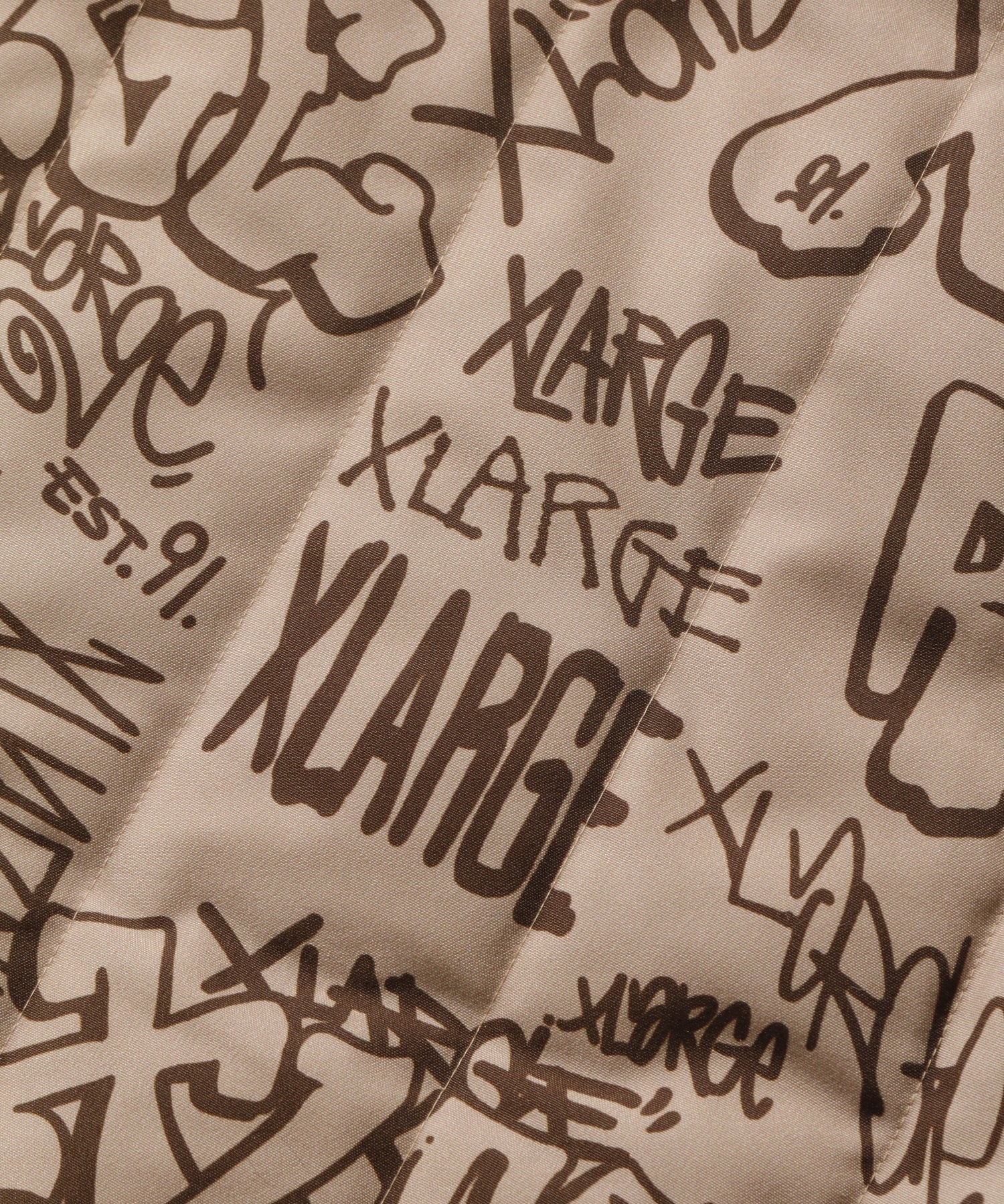X-Large Graffiti Work gilet imbottito nero