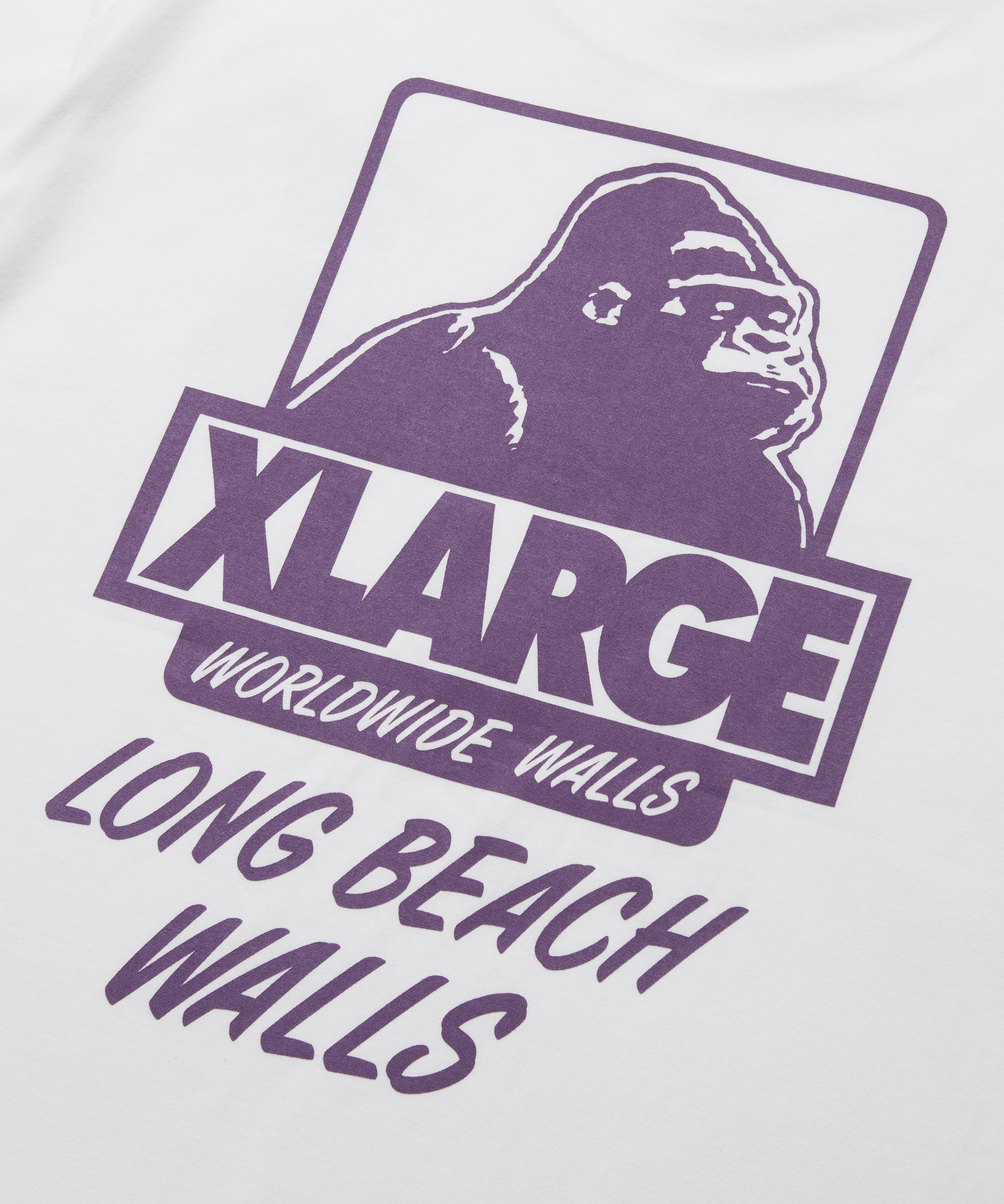 X-Large Long Beach Walls 2026 maglietta bianca cotone