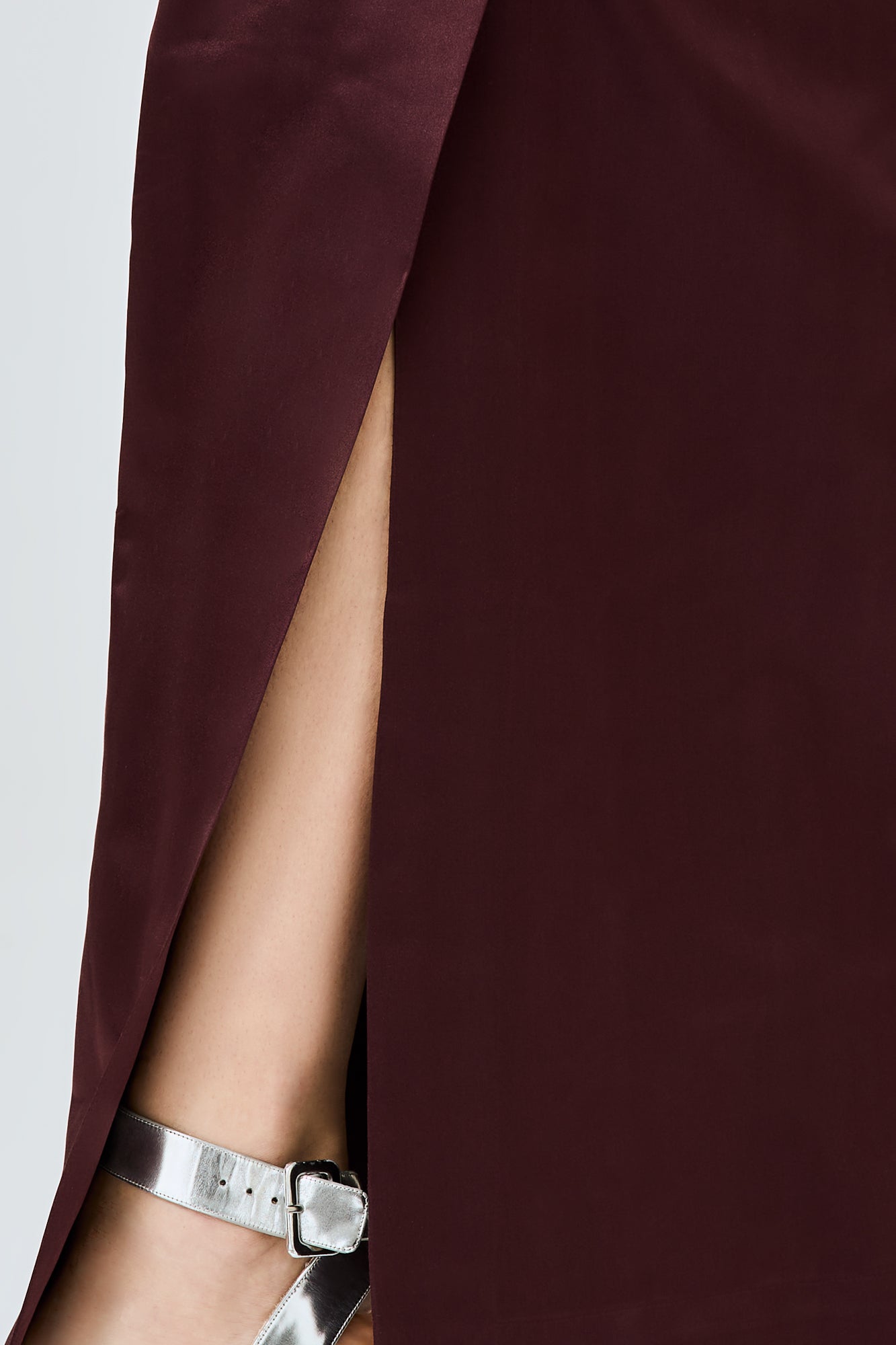 Sa Su Phi Gilda abito lungo seta duchesse bordeaux
