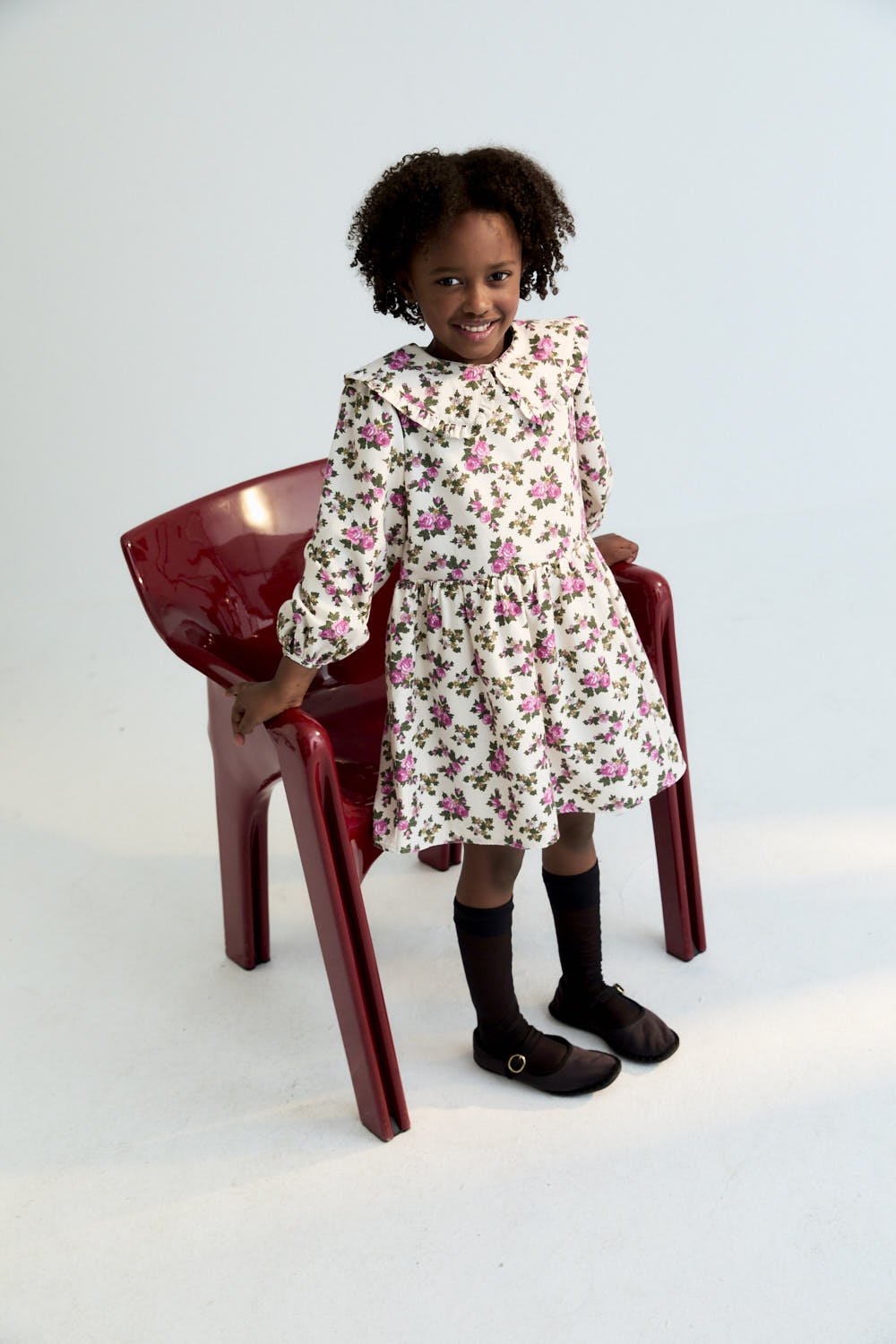 The New Society Elyse Vestito Bambina Flanella Fiori 6 Anni