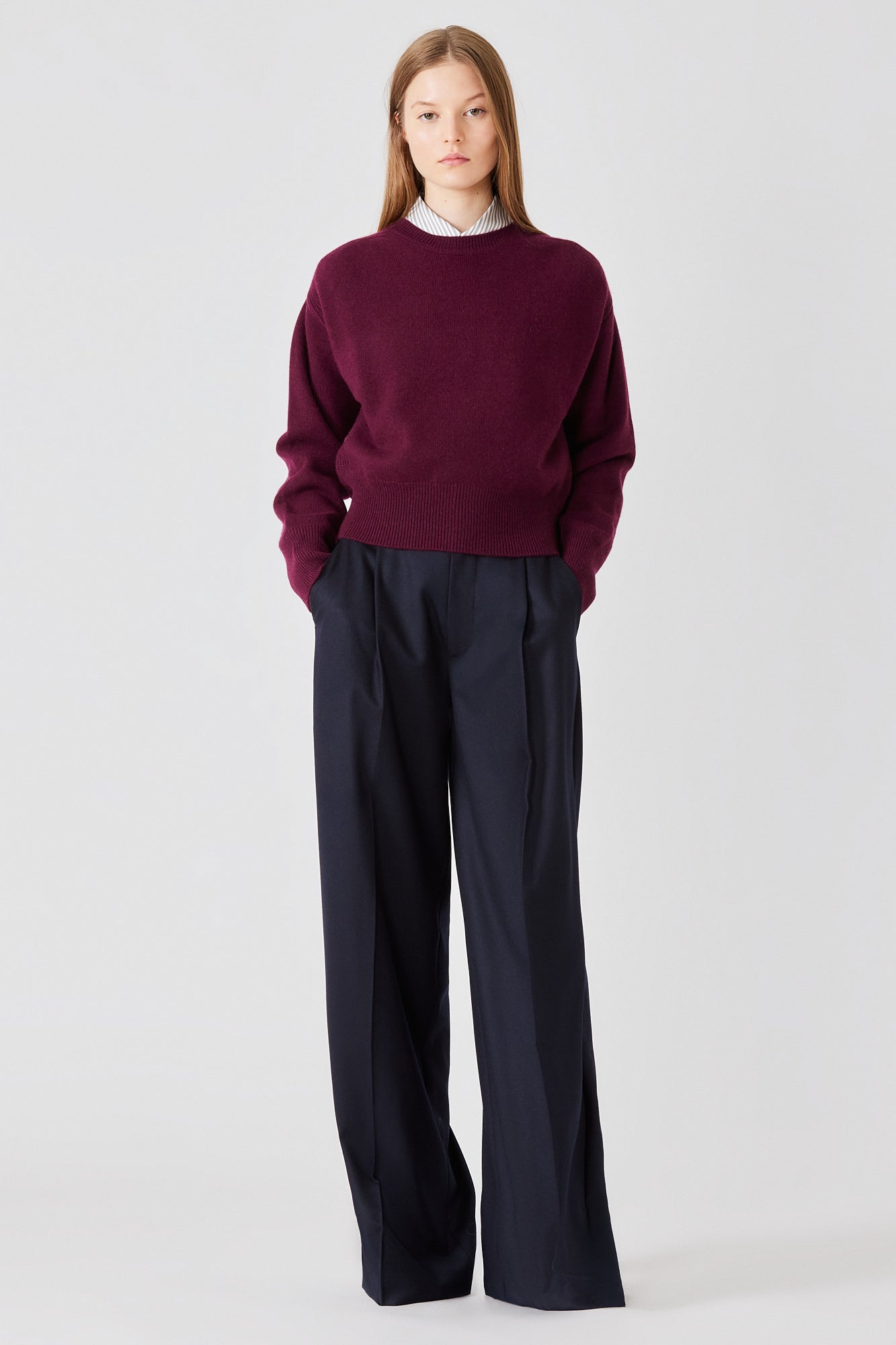 Sa Su Phi Lea maglione girocollo cashmere bordeaux