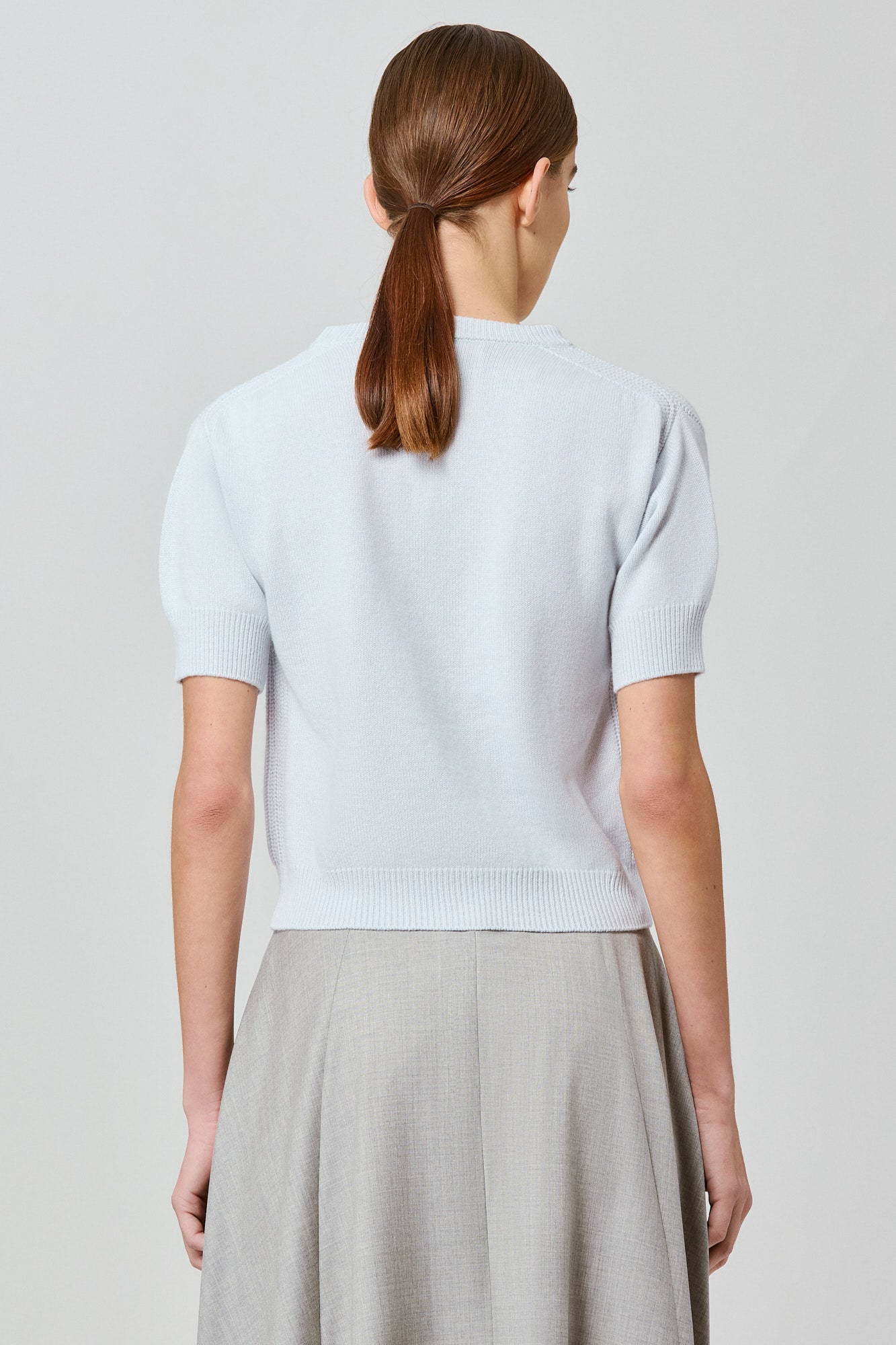 Sa Su Phi maglione maniche corte cashmere ghiaccio