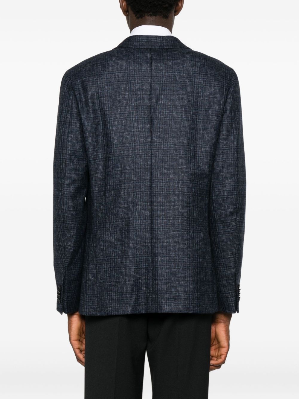Ermenegildo Zegna 254707A2 giacca tartan blu uomo