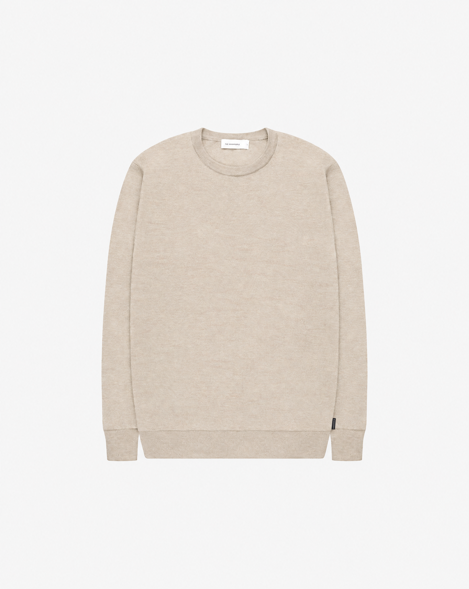 GOODPEOPLE Merino maglione beige lana merino regular