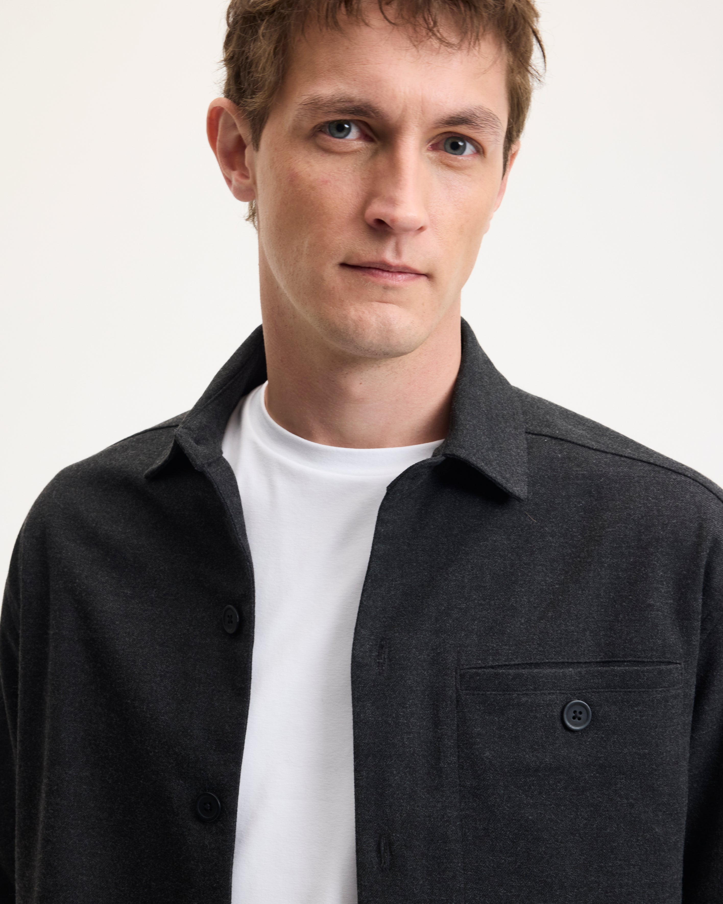 Goodpeople Seppe camicia antracite relaxed stretch