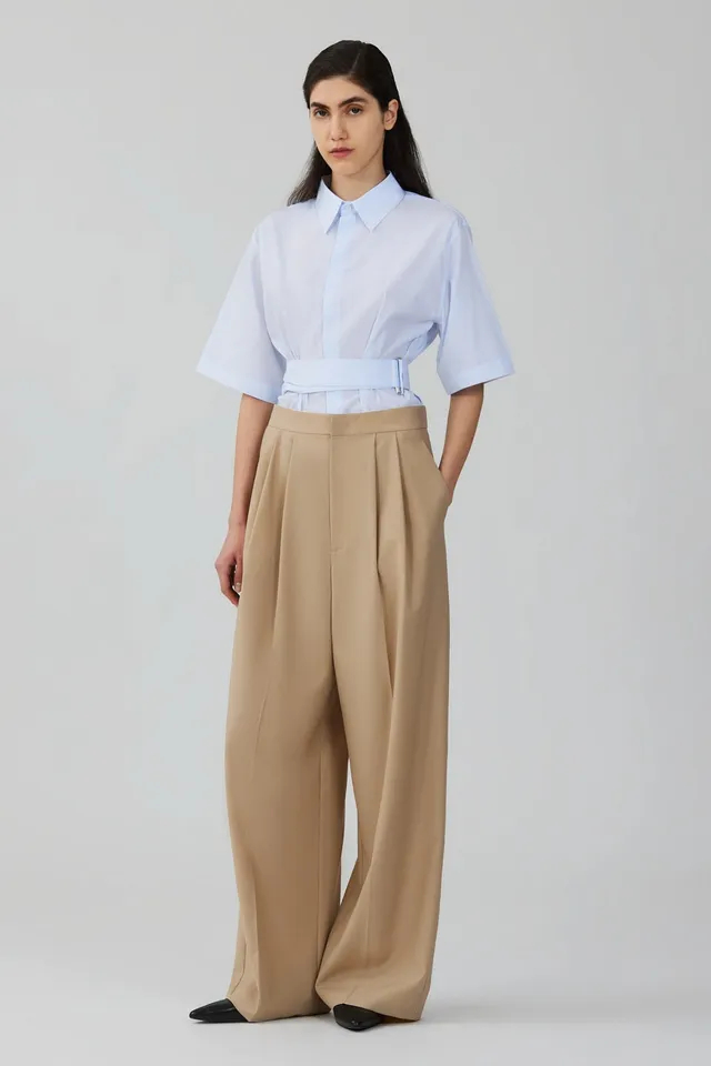 Sa Su Phi Lauren pantaloni cammello 38 in lana