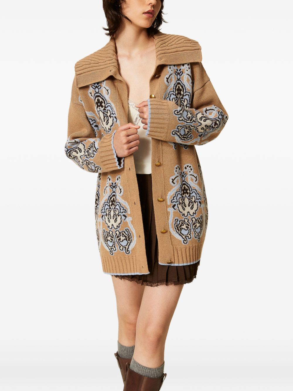 Twinset 262TP3484 cappotto tobacco
