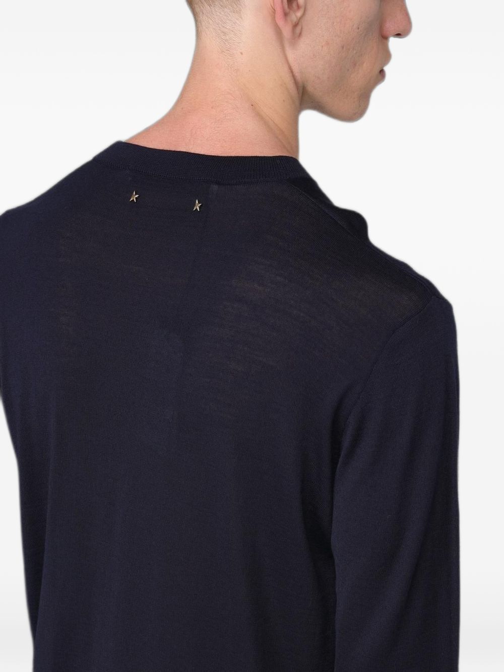 Golden Goose GMP00947 maglia uomo blu navy